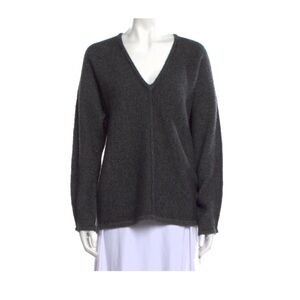 CO Dark Gray Cashmere Long Sleeve Sweater